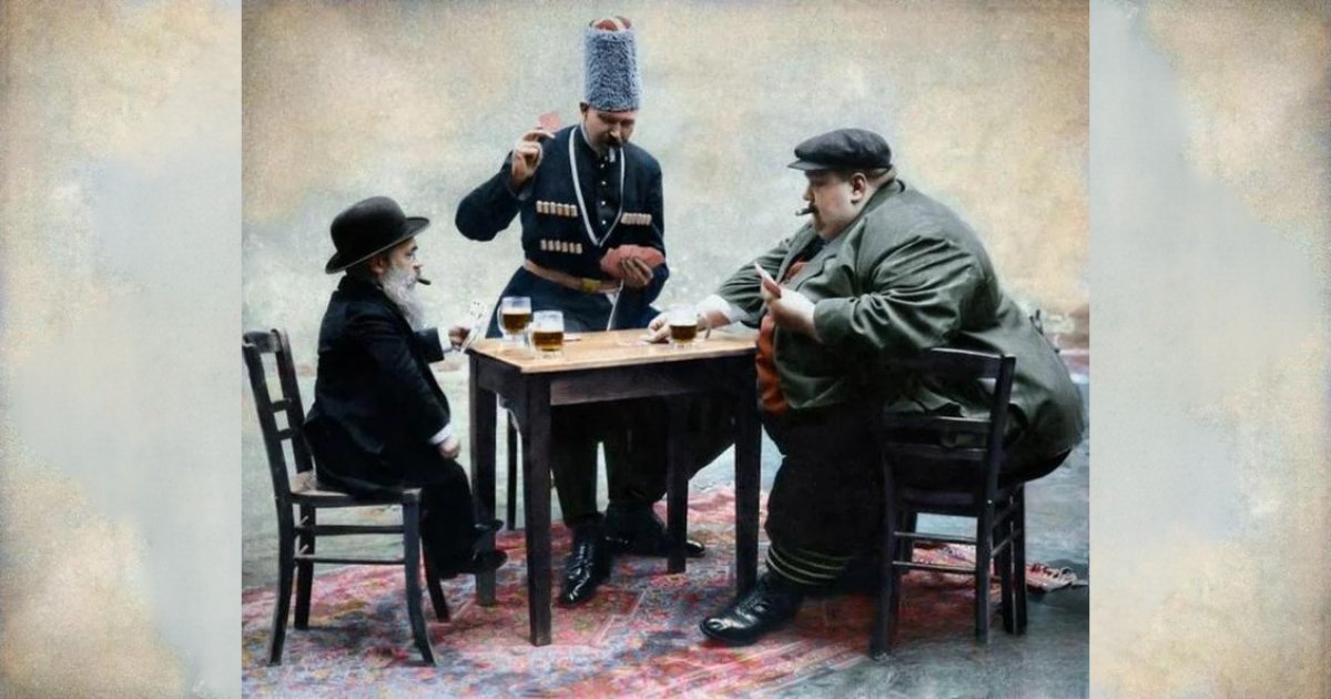 Europe's Men Playing Cards Together