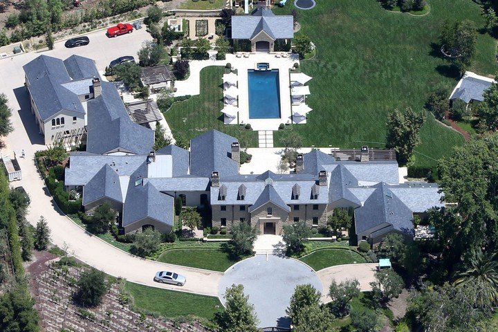 Kanye West and Kim Kardashian, Hidden Hills, Los Angeles, California