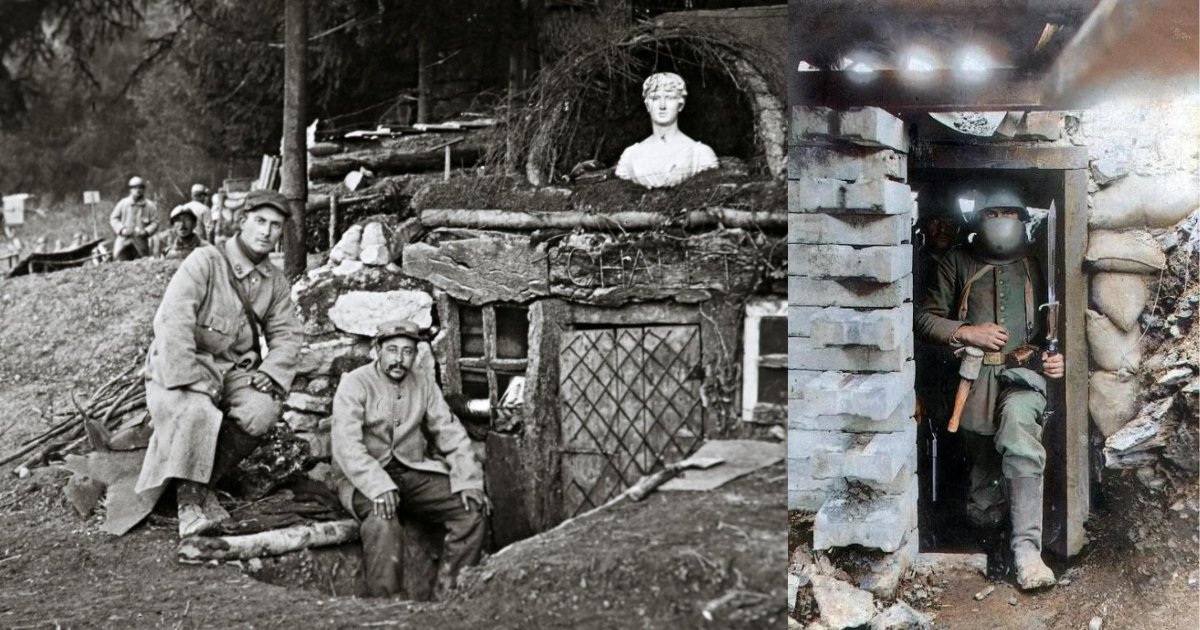 World War I German Soldier in Dugout